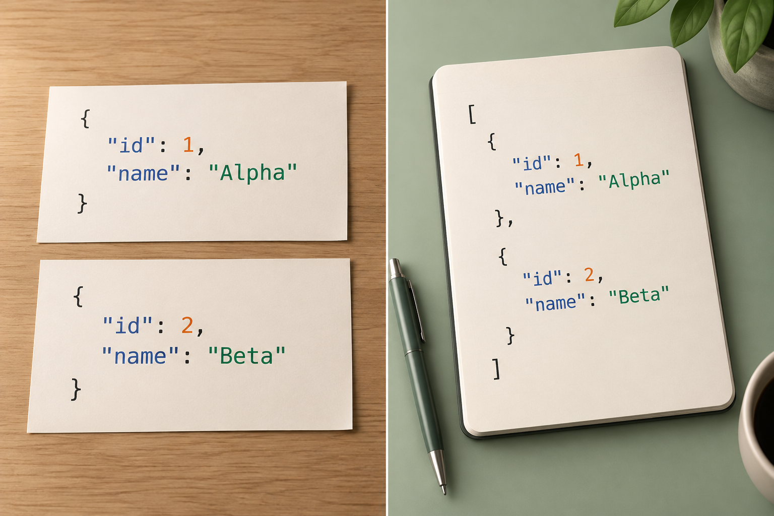JSON Lines et tableau JSON : deux structures distinctes