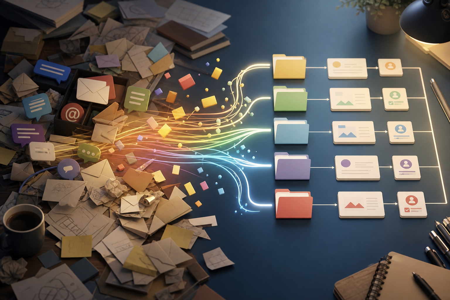The problem: attachments, chats and personal folders break selection