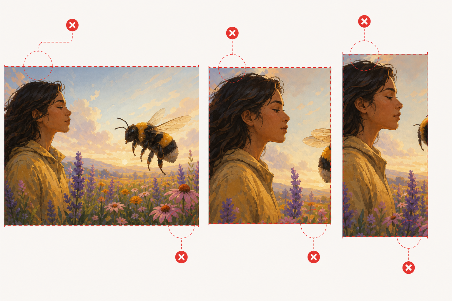 The problem: the same image breaks when the aspect ratio changes