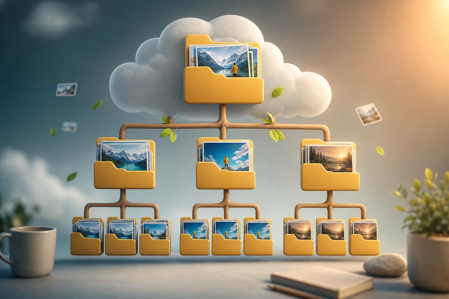 Define a master piece inside an organized Cloud folder