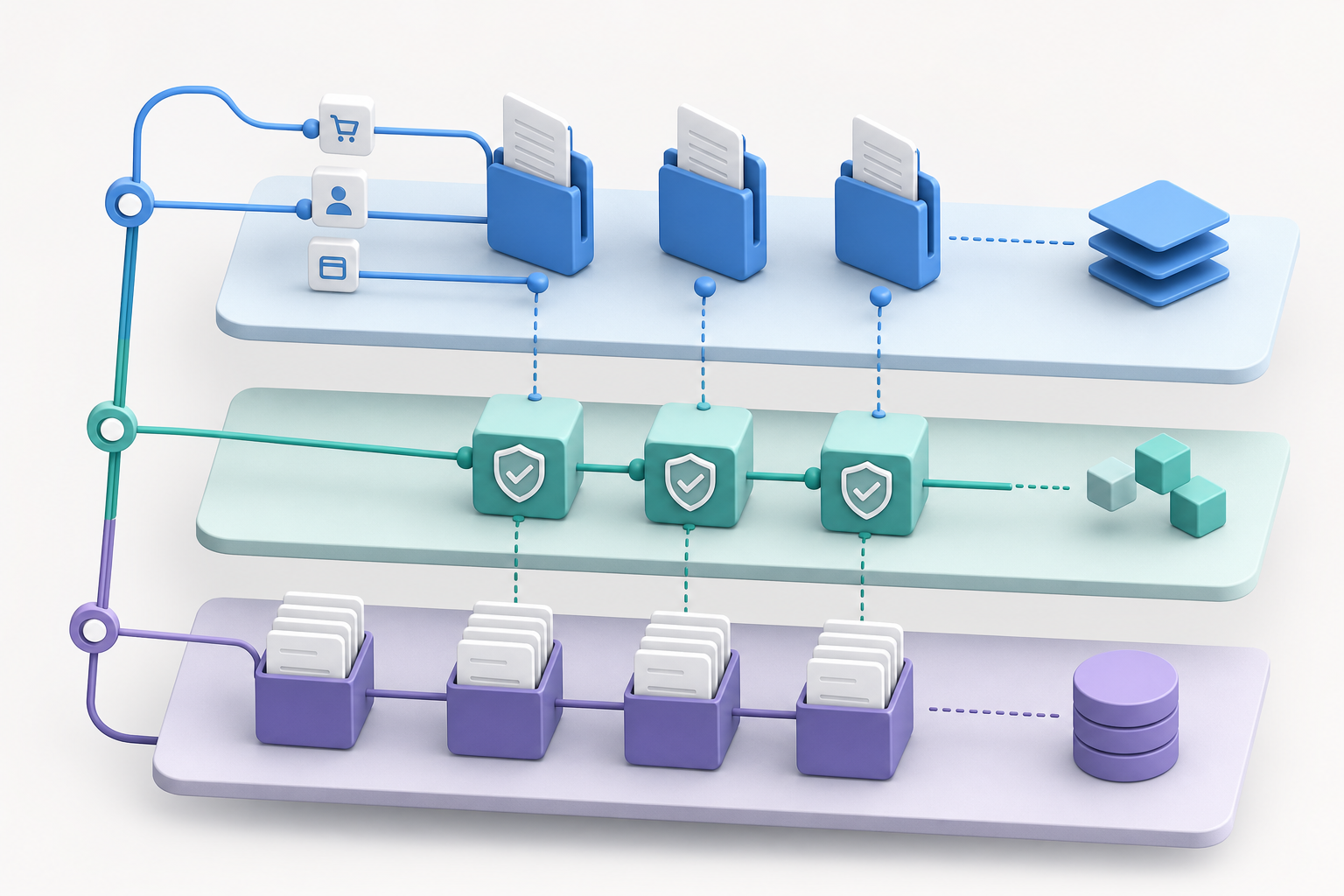 Reconciliation diagram between webhooks, API, and internal records in a file flow