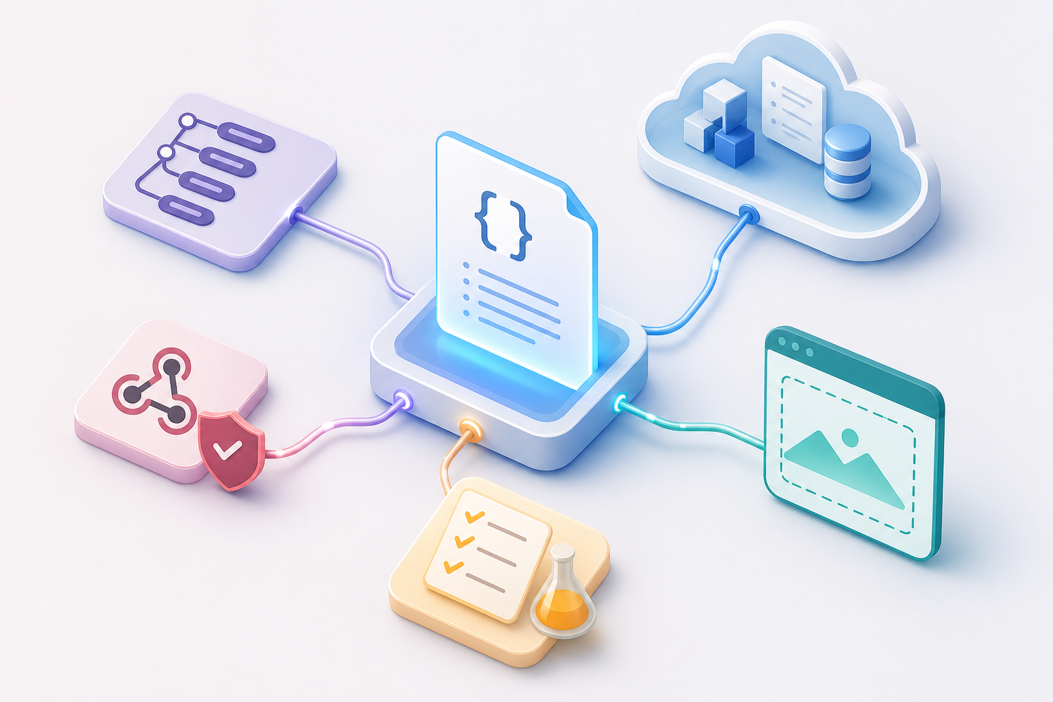 Équipe technique examinant un contrat OpenAPI pour intégrer des flux de fichiers et de transformations