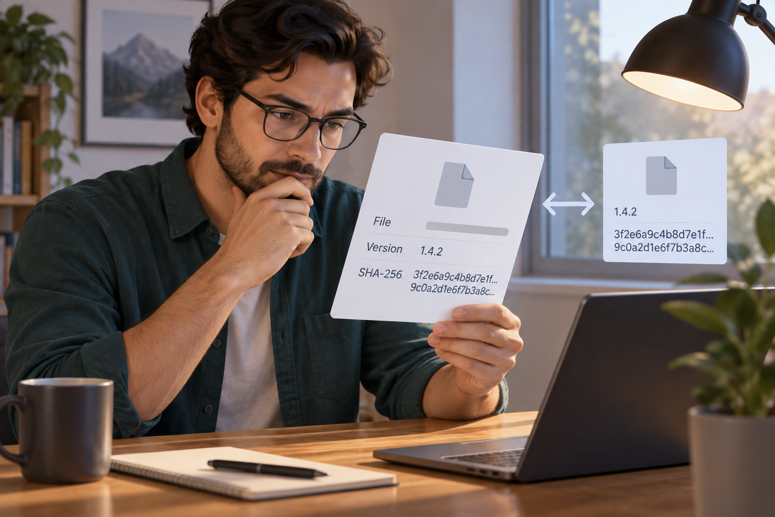What it means to compare a SHA-256 checksum