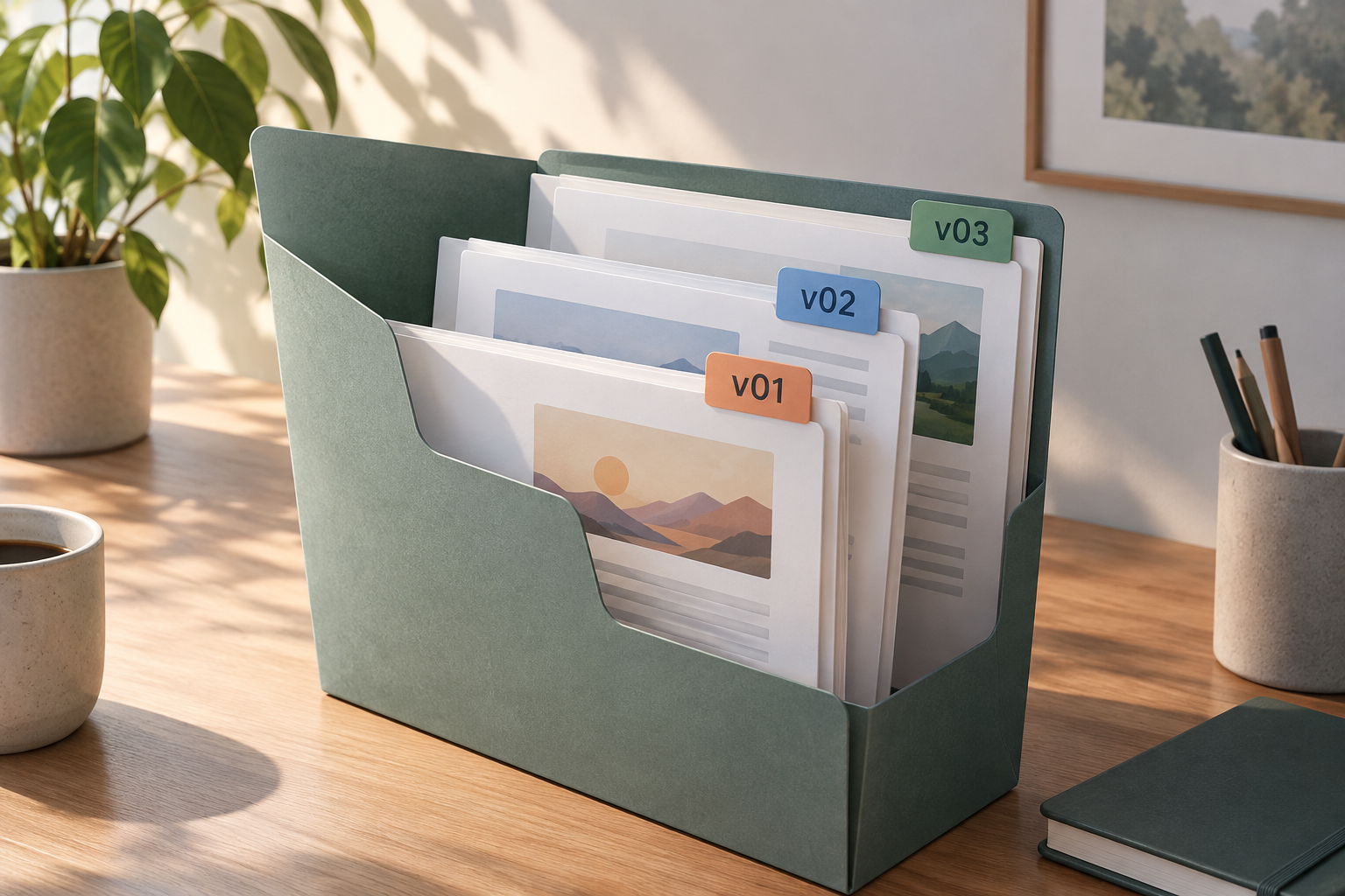 Before sharing: identify the file and version