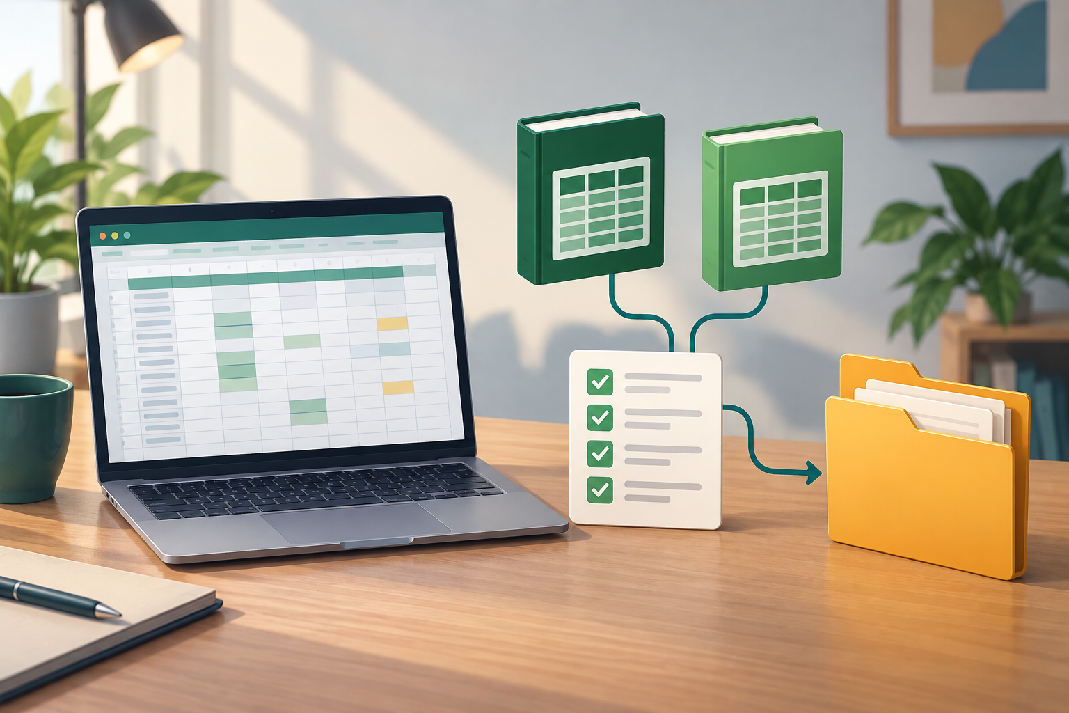Checkliste zum Prüfen externer Verknüpfungen in einer Excel-Arbeitsmappe vor dem Teilen
